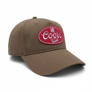 Coors Banquet Snapback Hat Brown Cotton Canvas Baseball Cap Adjustable One‎ Size